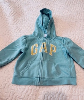 Blau/grün GAP Baby Kapuzenpullover mit Reißverschluss 12-18 Monate