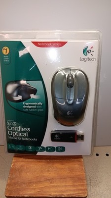 Logitech V220 Cordless Optical Mouse for Notebooks Laptops New Unopened Computer