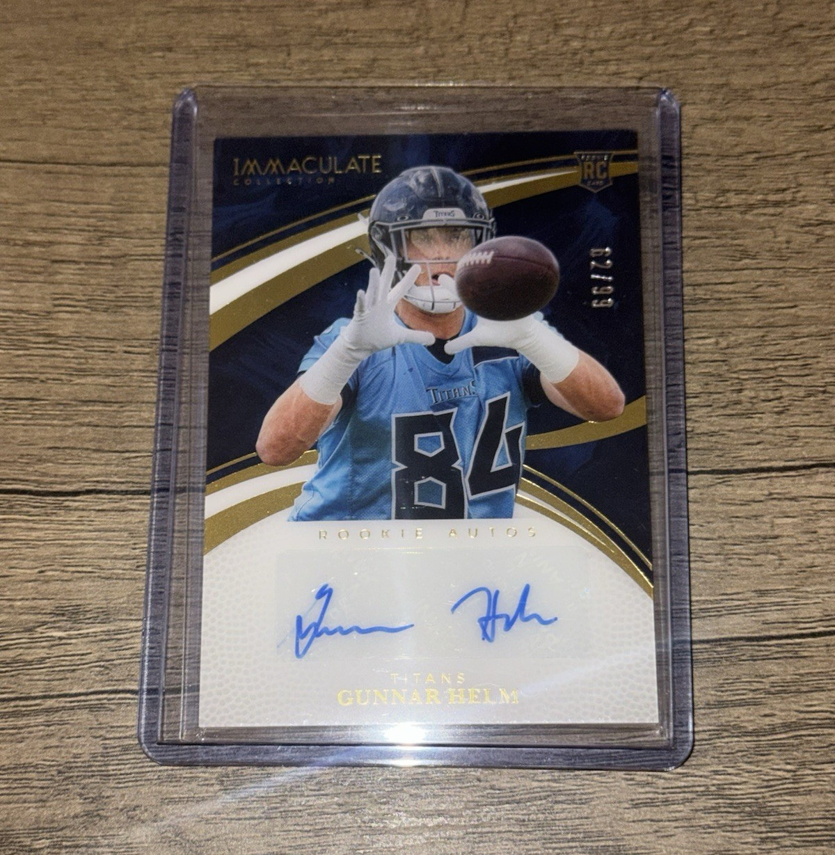 Gunnar Helm Panini Immaculate Collection Rookie Autos #RAGH Base
