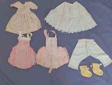 Vintage 1950s Doll Clothes Lot Dresses Jumpers Slips Socks TLC