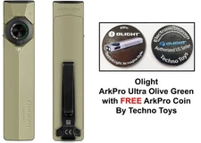 Olight ArkPro Ultra Class 3R Olive Green CW, 1700 Lum, 205M, 7 Config, FREE Coin