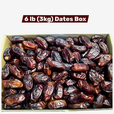 Jumbo Saudi khudri Dates 6 Lb (3 Kg) Extra Dry,  Sweet & Delicious Dates Box