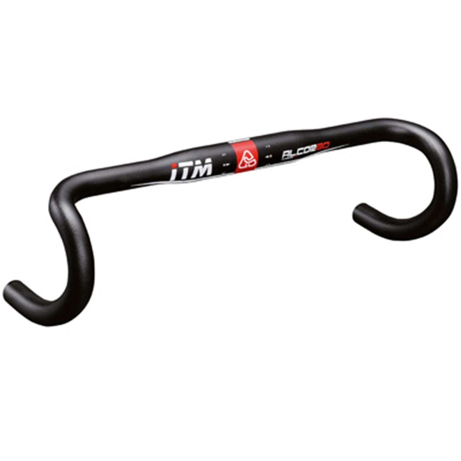 Cintre route ITM Alcor en aluminium noir de 31,8 mm et largeur 40 cm