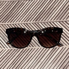 O By Oscar De La Renta Tortoise Shell Round Sunglasses