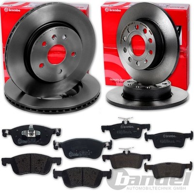 brembo BREMSSCHEIBEN + BELÄGE VORNE + HINTEN passend für FORD FIESTA 7 VII MK7