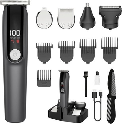 Beard Trimmer for Men, Electric Razor for Nose, Body, Face and Mustache, 5-In-1