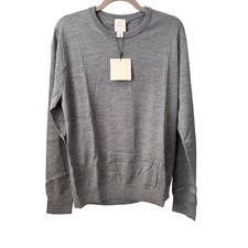 Calvin Klein Men's Crew Neck Sweater Medium Gray Long Sleeve Wool Blend