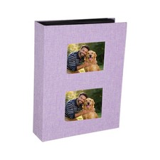 8.9"x6.9" Linen Small Photo Album Holds 4"x6" 200 Photos Purple