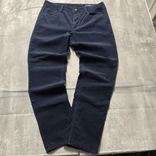 Vineyard Vines Corduroy Pant Mens 34x32 Blue Navy Slim Fit Breaker Preppy Casual