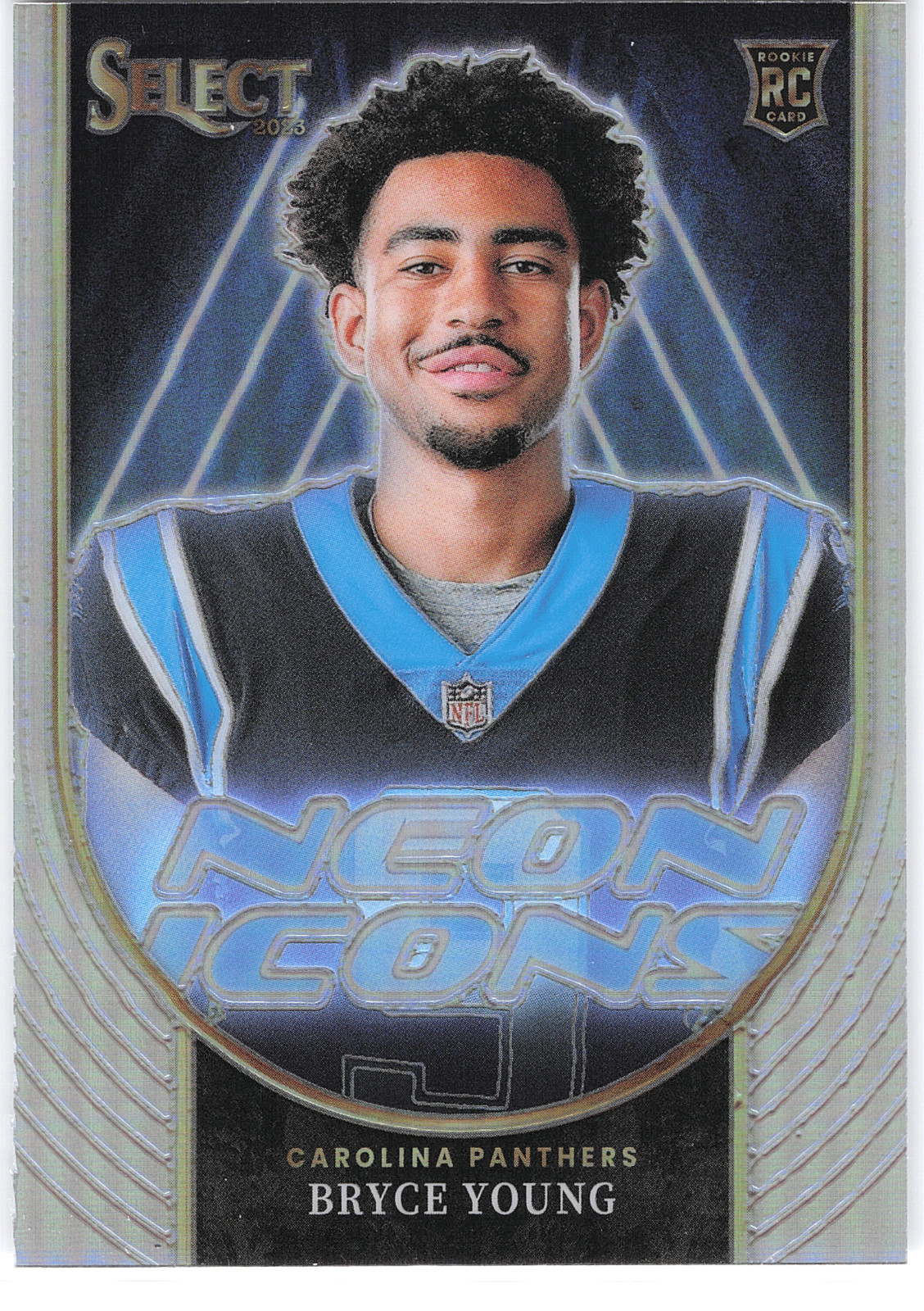 Bryce Young 2023 Select Neon Icons Silver Prizm (RC) #NI-BYO