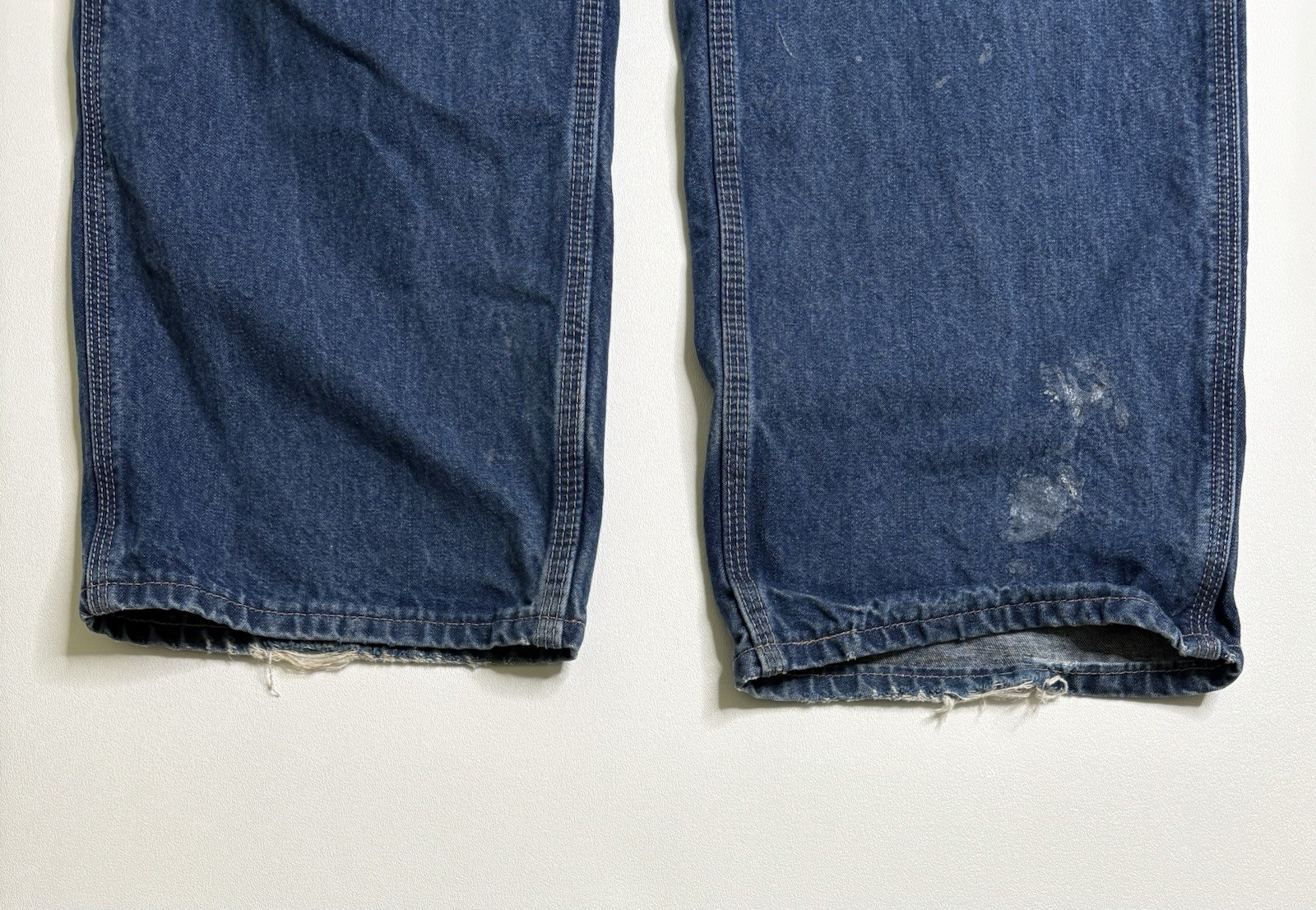 Carhartt FR Flame Resistant Carpenter Blue Demin Work Pants Jeans Mens 36x30 thumbnail 7