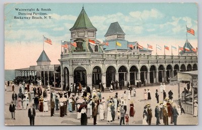 Postcard Rockaway Beach New York NY Wainwright & Smith Dancing Pavilion