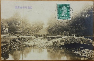 Limbach-Oberfrohna zerstörte Brücke 1922 Glauchau Stollberg Erzgebirge Chemnitz