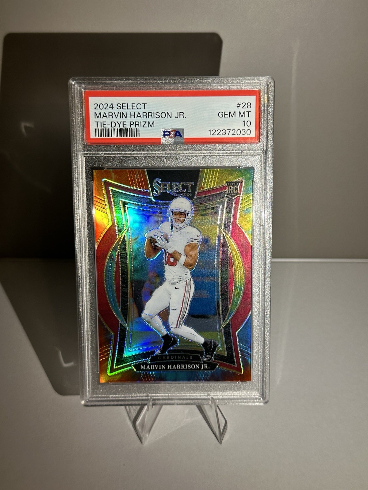 PSA GEM 10 💎 - Marvin Harrison RC Jr Tie-Dye Prizm /25 Concourse - 2024 Select