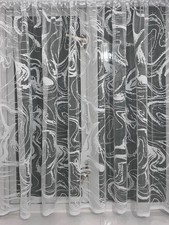 Tenda a rete bianca Anna Leaf Design - Venduta al metro - Spedizione gratuita