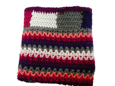 New Baby Bassinet Cradle Receiving Blanket Handmade Crocheted Striped