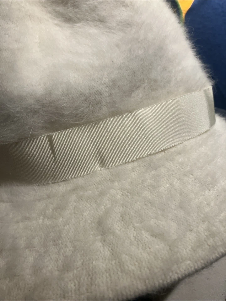 Sombrero Kangol vintage para mujer cubo Fedora suave difuso imitación piel gorra marfil damas Foto 3 de 4