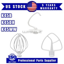 K45WW Wire Whip, K45DH Hook, K45B Coated Flat Stand Blade Paddle Fit KitchenAid