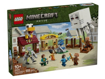 Lego Minecraft Film 21273 Les Ghasts a l attaque du village - Mongolfiere, Golem