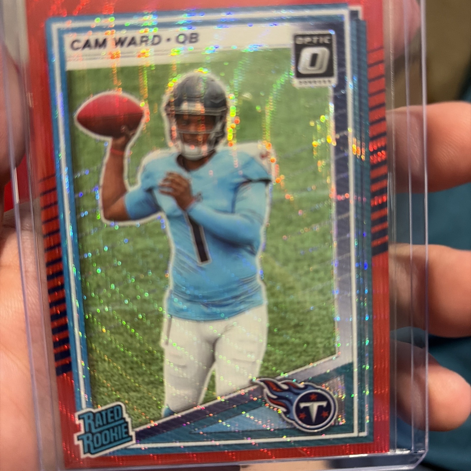 2025 Panini Donruss Rated Rookie Cam Ward #350 Optic Preview Red Wave Prizm