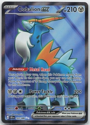 Cobalion ex 103/086 Ultra Rare ME04: Chaos Rising Pokemon NM