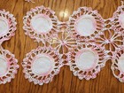 Vintage Lot of 18 Crochet Doilies and Cream color Table Topper — photo 9