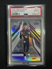 2025 Topps Chrome Formula 1 F1 Oliver Bearman Futuro #FUT-3 RC Haas PSA 10