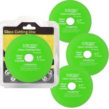 Glass Cutting Disc for 4-1/2" Angle Grinder, 3 Pack Cutter 4.5, Green