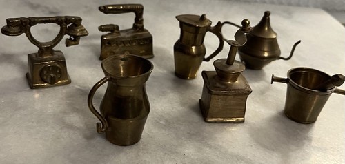 Vintage Brass Dollhouse miniature Lot 7