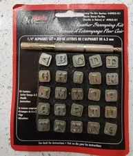 Tandy Leather Factory Stamping Kit, 1/4" Alphabet Set #4903-01 Missing "F"