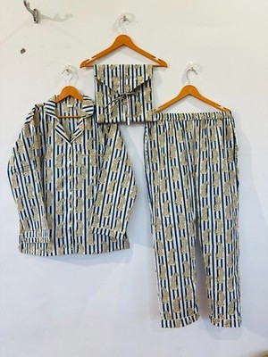 LeopardPrint Cotton Pajama Set:Summer Loungewear night wear for woman's giftitem
