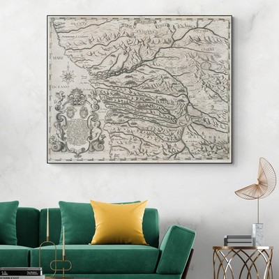 1591 Filippo Pigafetta Map of West Africa   Congo Rivers, Kingdoms & Coasts