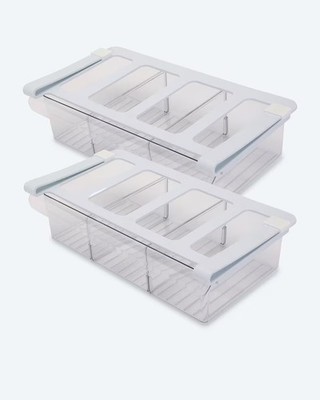 Kühlschrank Schublade 2tlg Organizer mit Halterung Ordnungssystem