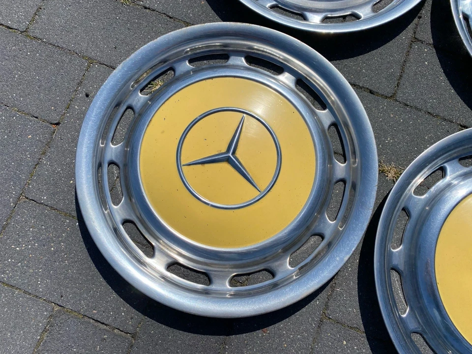 Mercedes W108 W114 W115 W116 W123 R107 Rad Kappe Kappen 14 Zoll Gelb Code 624 - Bild 4 von 4