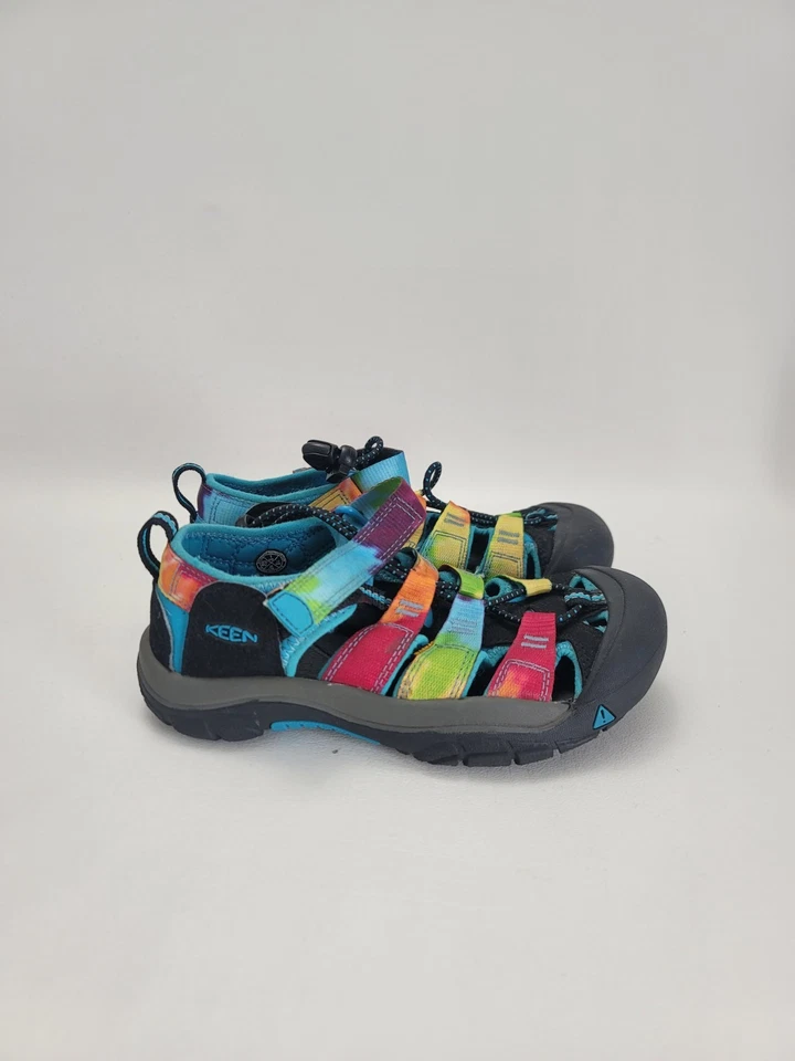 Keen Newport H2 Kids 1 Slip On Outdoor Water Shoes Sandals Tie Dye Rainbow - Image 3 of 4