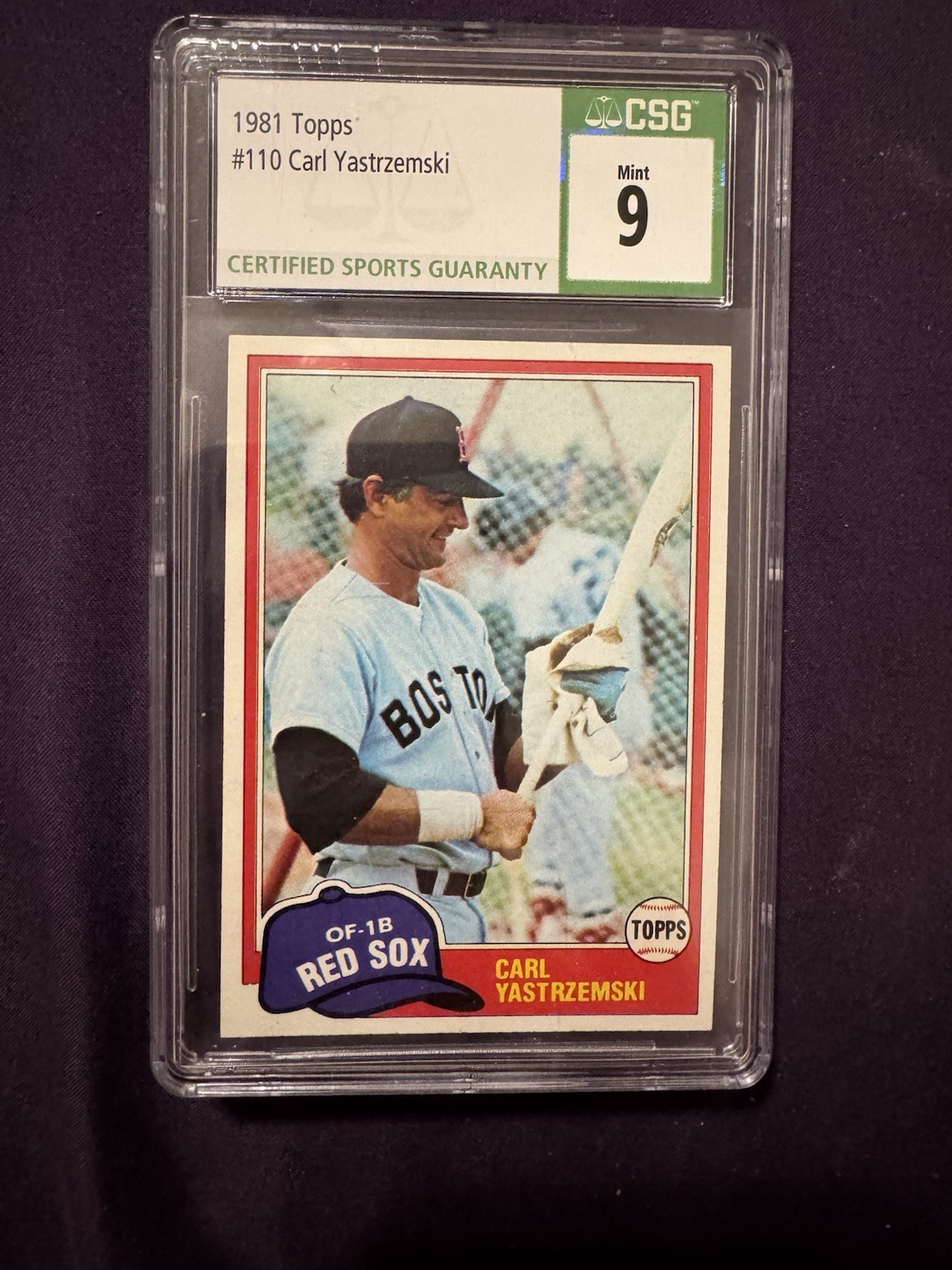 1981 Topps #110 Carl Yastrzemski Boston Red Sox HOF PSA-9 Mint