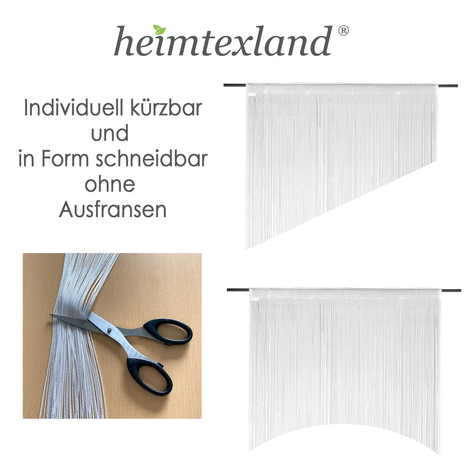 Fadenstore Fadengardine Fadenvorhang Ösen Kürzbar Balkon Vorhang Gardine Typ123 - Bild 2 von 4