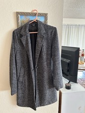 Womens Small Dress Coat Black, White. Great Condition No Tags Button Closure