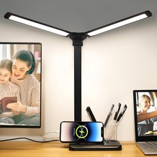 Touch Control LED Desk Lamp, Table Lamp with 5 Color Modes Dimmable Brightness f