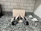 Loeffler Randall Sandals Black White Green Floral Pattern Size 6.5 New — photo 2