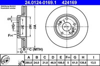2X Bremsscheibe ATE 24.0124-0169.1 FüR Laguna Renault KG0 BG0 2 16V BG0A BG0L