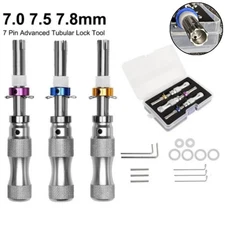 3Pcs 7 Pin Advanced Tubular Lock Tool Set For Padlock Hook Tool Seal Pick Puller