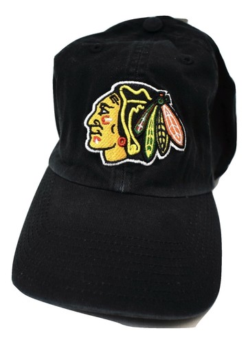 Casquette Snapback Vintage Chicago Blackhawks Années 90 - Logo Gros, Noire, Taille Unique