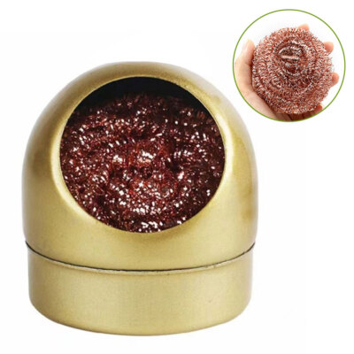 Welding Soldering Solder Iron Tip Cleaner Ball Gold Cleaning Wire Balls & Base