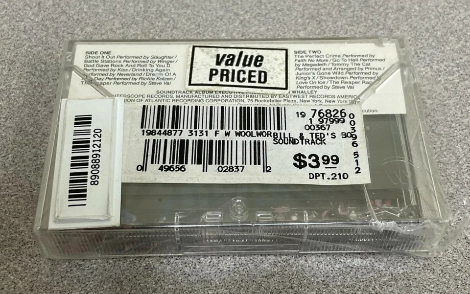 NEW Sealed Bill & Ted's Bogus Journey Cassette Tape Soundtrack Slaughter Kiss - Image 3 of 3