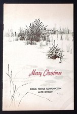 VINTAGE RIEGEL TEXTILE CORP ALTO GA DIVISION MERRY CHRISTMAS STORY PROMO Z1281