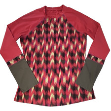 Prana Lorelei Swim Shirt Sz XS Womens Azalea Long Sleeve UV Rashguard Sun Top