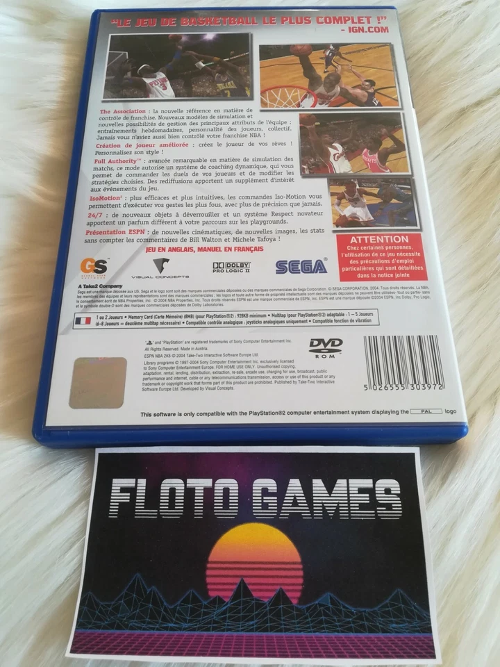 ESPN NBA 2K5 - Jeu PS2 . Fr .  occasion ., photo 2 sur 2
