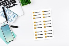 Kids ANIMALS Pre-School Personalized LABELS Stickers for School Personal Items