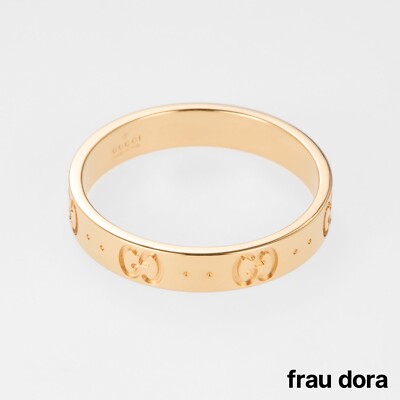 Eleganter Gucci Icon Ring aus 750 Gelbgold mit GG-Gravur 